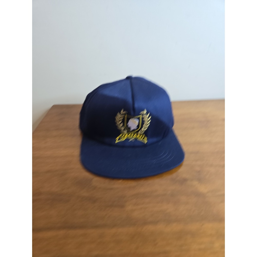 Vintage Caesars Palace Snapback Hat Navy Blue Gold Yacht Trucker Cap Mens OSFA